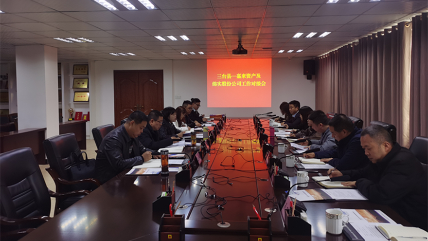 同向發(fā)力、共謀發(fā)展：嘉來資產(chǎn)、綿實股份與三臺縣各平臺公司開展工作對接